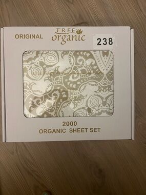 2000 Organic Sheet Set in Beige Paisley
